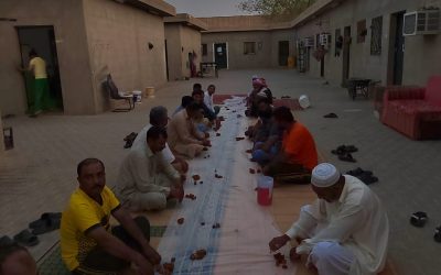 جانب من مشروع نهر العطاء لتفطير الصائمين لعام 1443هـ برعاية مؤسسة سليمان بن عبدالعزيز الراجحي الخيرية